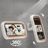 Telescopic Bathroom Phone Waterproof Storage Box Rotatable Touch Screen Adhesive Type No Punching Bathroom Shelf