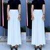 Women's High-Waist Wide-Leg Pants: Summer Thin, Loose, Slimming, Drape, Casual Nine-Point Skirt-Style