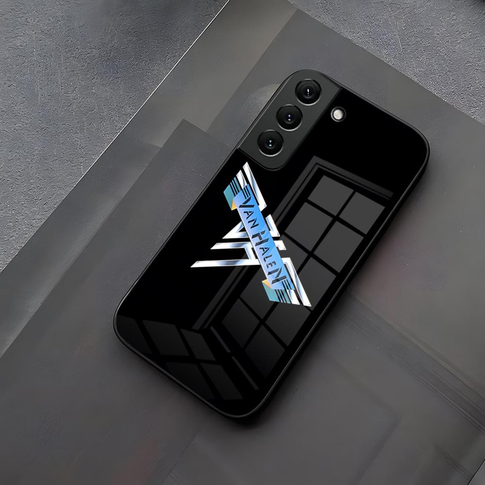 Eddie Van Halen Graphic Guitar Phone Case Glass For Samsung Galaxy S23 S24 S21 S25 S22 S20 Ultra Fe Plus A55 A15 A14 Coque