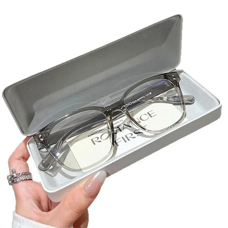 Large Frame Anti Blue Light Glasses Ultra Light TR90 Women's Fashionable High-end Optical Glasses Computer Essential Goggles