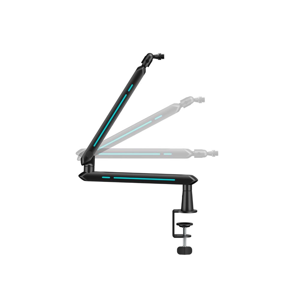 Alterzone ALZ-M5 Black Microphone ArmStand for Condenser Microphones, Dynamic Gaming Microphones, and Streaming, Space-Saving, 2kg Weight Capacity,