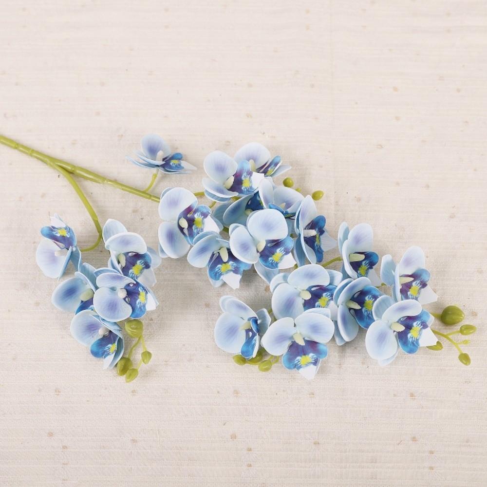 

21 Heads Artificial Phalaenopsis Branches Real Touch Simulation Plant Wedding Home синий