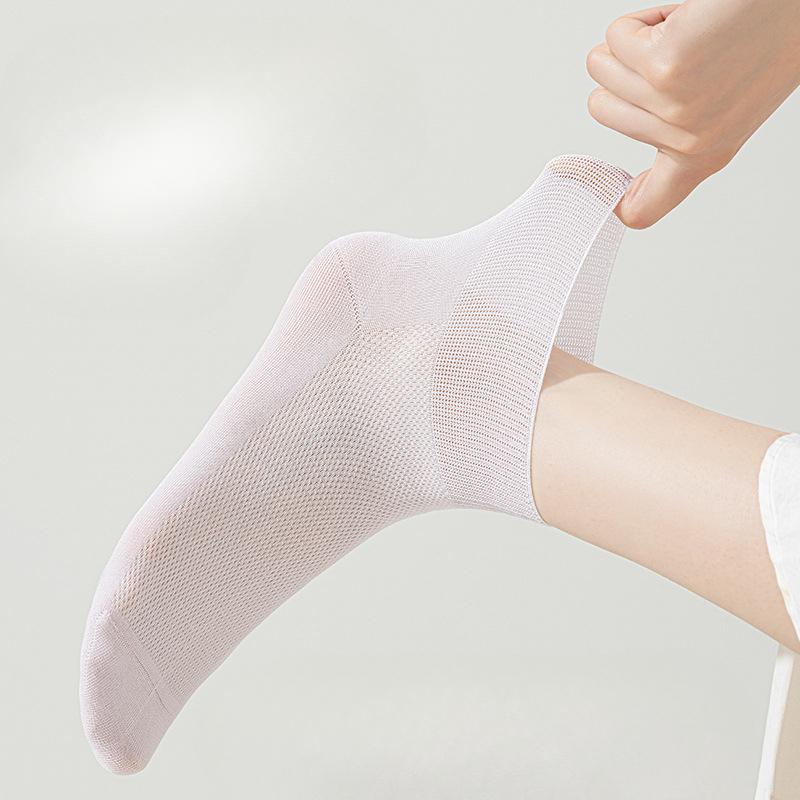 Summer Thin Mesh Breathable, Deodorizing, Sweat-absorbing Boneless Modal Women's Casual Socks