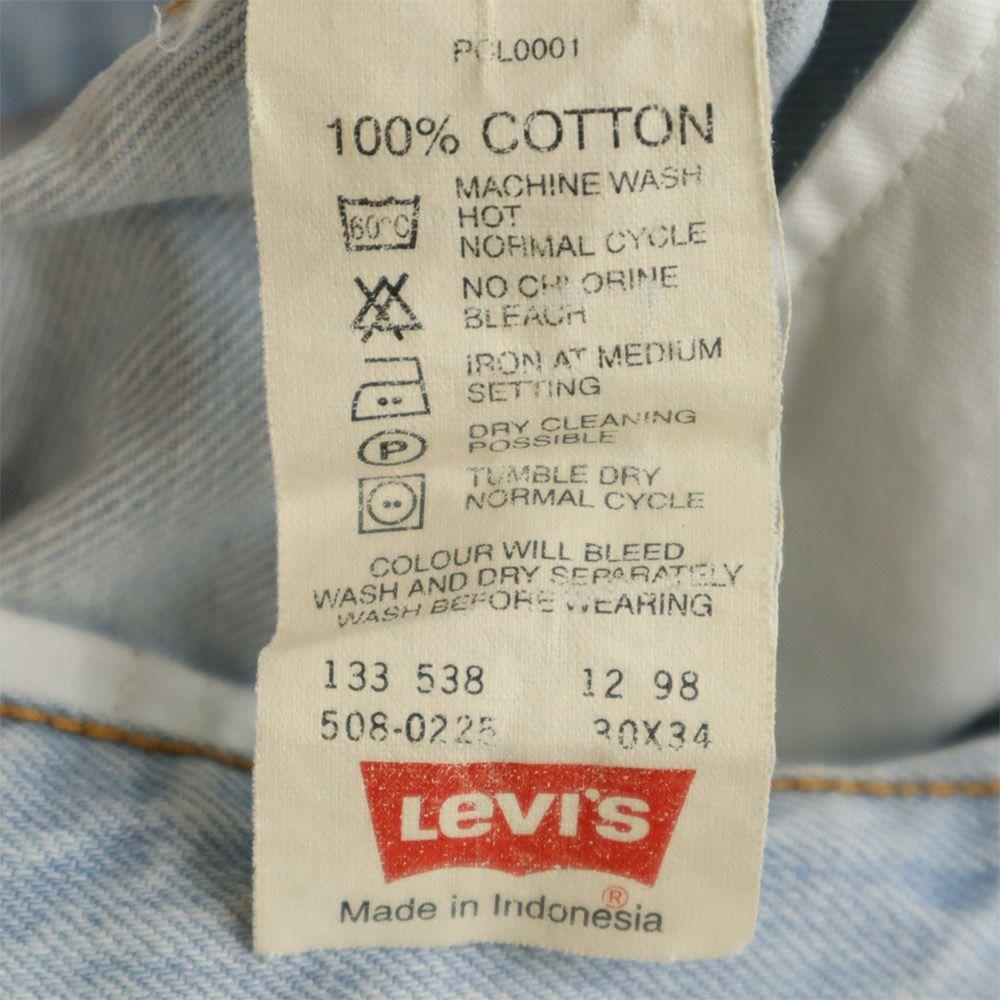 Levi's 90s 508-0225 Straight Denim Pants W30 Jeans Men's Used