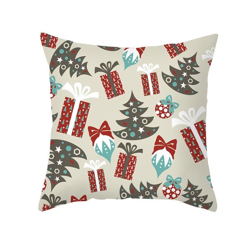 

European And American Santa Christmas Tree Pillow Cover Cushion Cover Popular Home Soft Ornament Pillow Cover Premium 45 * 45 (excluding pillow core)