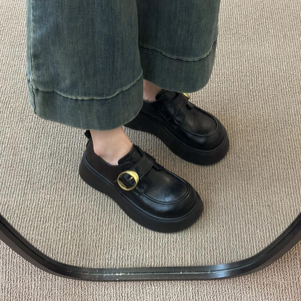 Platform British Style Small Leather Shoes Women's 2025 New Summer and Autumn with Skirts Mary Jane Women's Shoes Single Shoes Loafers