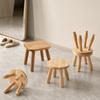 Runder/Quadratischer Pilz-Hocker Niedriger Hocker Vintage Beistellsitz Schlafzimmer