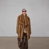 Winter Women's Suit Collar Imitation Fur Jacket Top Women's Medium and Long Plush Coat Environmentally Friendly Fluff Foreign Style