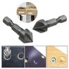 Small Hexagonal Handle Five Edge Chamfering Tool Chamfering Cutter Woodworking Hole Opener Spot Facer Reaming Tool Drill Bit