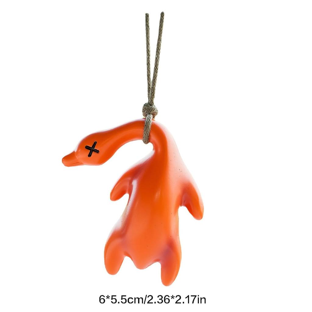 1pc Creative Color Changing Duck Car Pendant Bag Accessories With UV Color Changing Duck Roasted Duck Fly Decoration Cute Keychain Birthday Gift