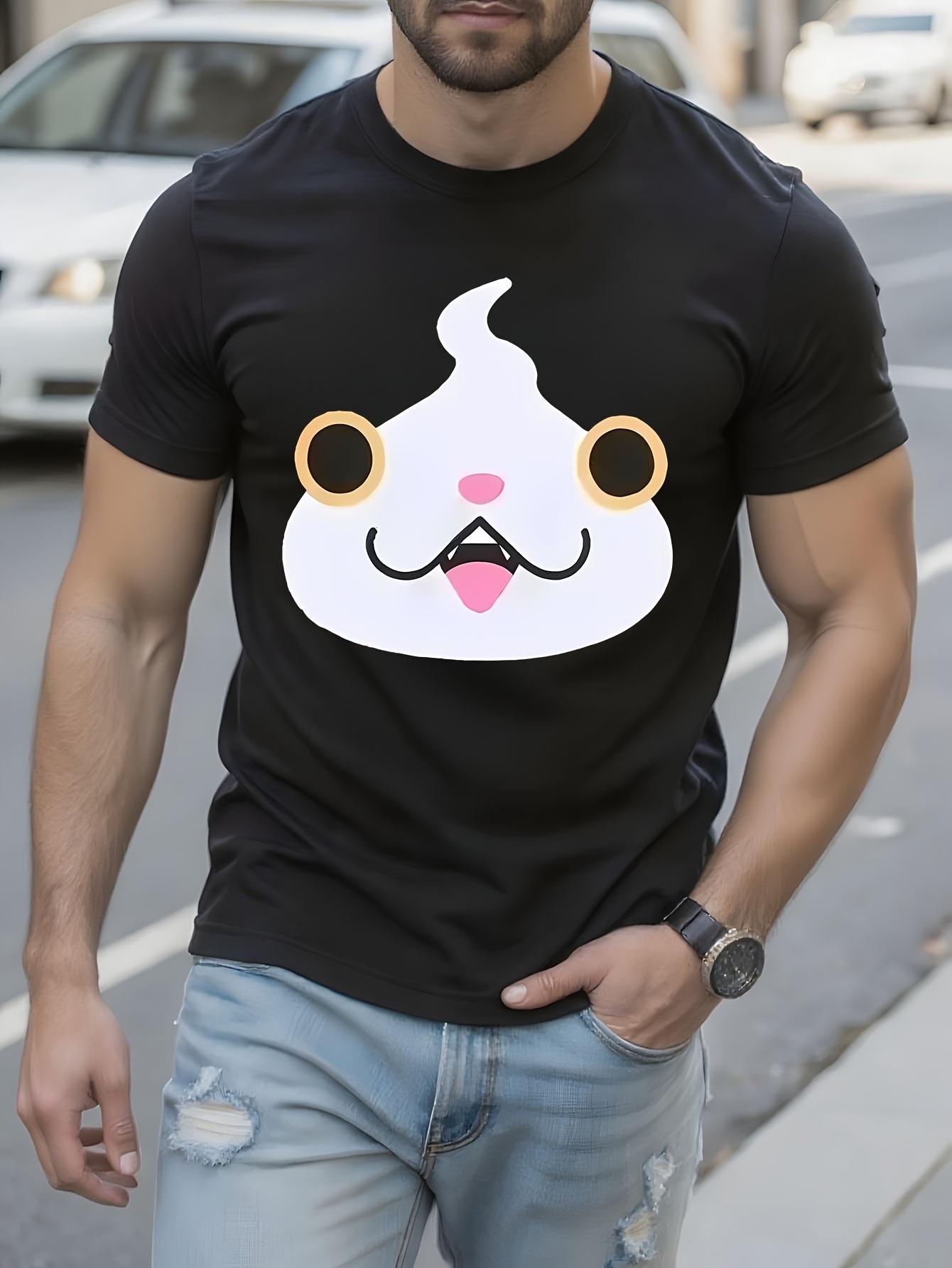 YoKai Watch Jibanyan Face Tshirt Cute Japanese Monster Gr... XXL