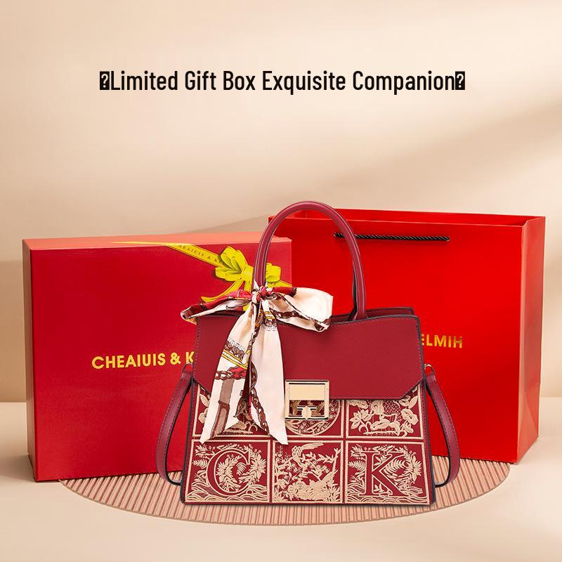 Red Women's Crossbody Handbag - Perfect Mom & Wedding Gift for Ladies, Ideal for Banquets & Birthdays