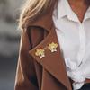 2Pcs Cartoon Collar Clip Funny Fashion Jewelry Gifts Creative Lapel Pins Cute Badge Brooch for