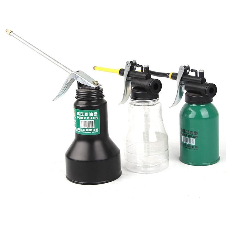 High Pressure Thumb Pump Oiler with Long Nozzle Oil Pot Spray Can Lubrication Oil Can Bottle for Lubricating Airbrush