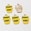 10pcs Enamel Flower Bee Honey Honeycomb Charms Pendant Alloy Metal for Necklace Earrings Bracelet DIY Jewelry Making Accessories