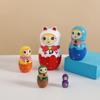 Bear 5Pcs/Set Animal Matryoshka Doll Wood Smooth Wooden Stacking Dolls Panda Craft Girls Russian Doll Kids