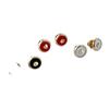 Fashion Light Luxury Leather Inlaid Metal Heart Stud Earrings & Necklace Set