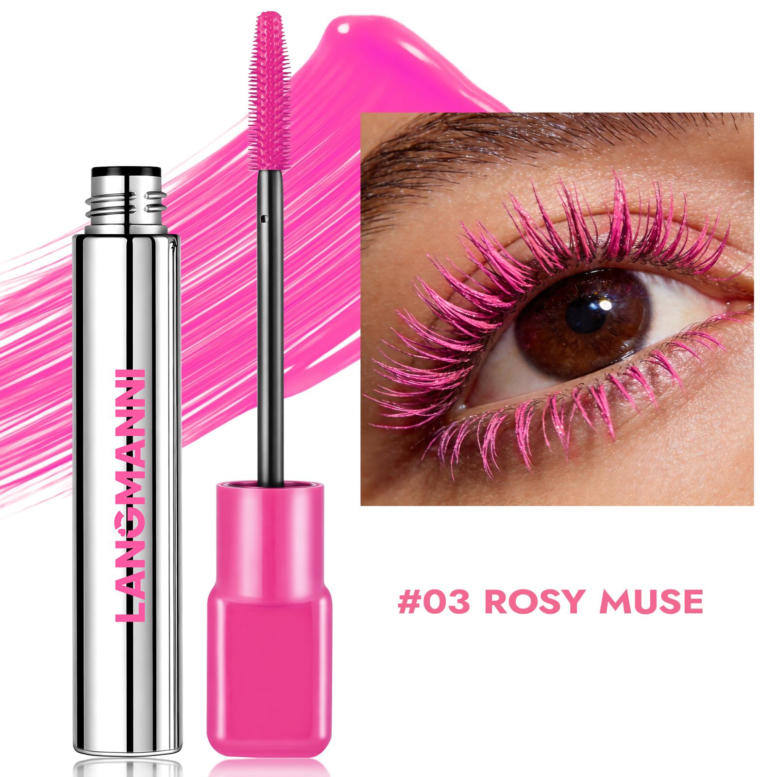 8 Kleuren Groene Mascara Dik Krullend Waterdicht Natuurlijke Wimpers Langhoudend Blauw Wit Roze Zwart Oogmake-up Koreaanse Cosmetica