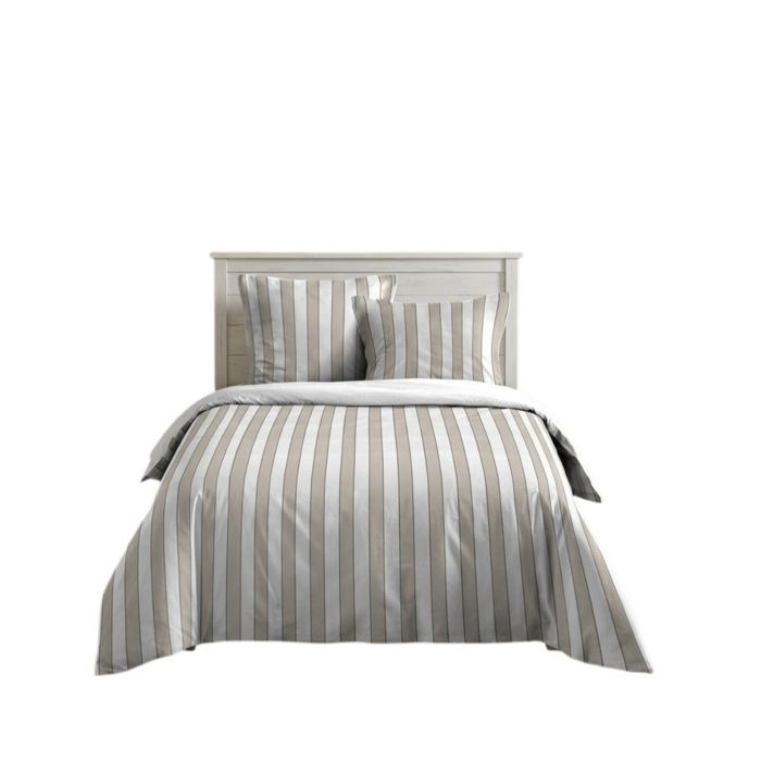 Parure de lit 220 x 240 cm Armel rayée beige