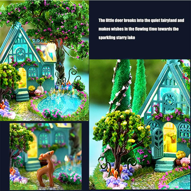 Dream Bottle Model Kit DIY Mini Doll House Handmade 3D Puzzle Assembly Toy Home Creative Room Bedroom Decoration with Furniture