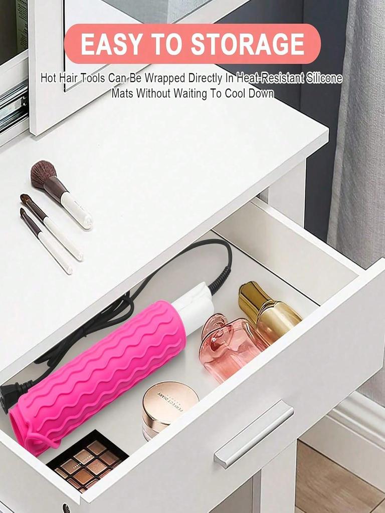 Portable Heat-Resistant Pad, Straightener, Curling Iron Insulation Pad, Anti Slip And Heat-Resistant Pad, Travel Styling Tool