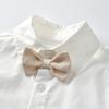 European Striped Short Sleeve Shirt and Bowtie Set for Men