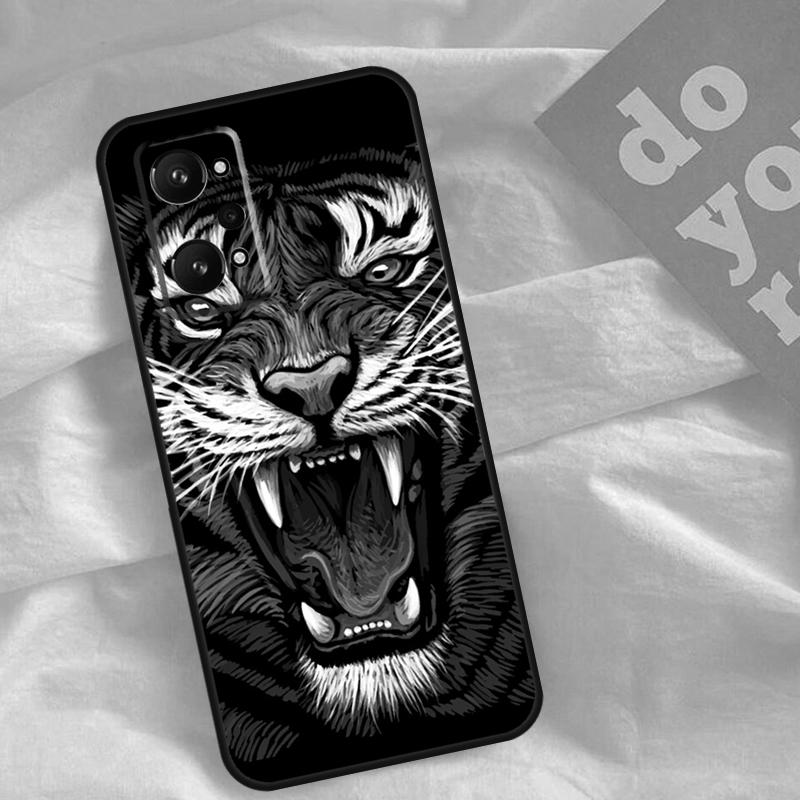 Animal Tiger Case For Realme C65 C67 C71 C63 C61 C55 C51 C53 C35 C75 11 12 13 14 15 Pro Plus GT6 GT7 Pro