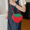 Cute Strawberry Shape Crossbody Bag personality Creative Handbag Funny Bag Fashion Small Round Bag Fruit Pineapple Shoulder Bag