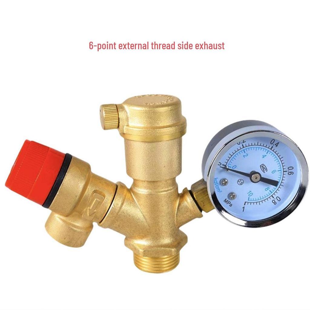 Brass Safety Pressure Relief Valve for Floor Heating & Boiler Exhaust