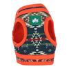 LOGOS LAND Pattern Harness | Adjustable Size for Training, Walks, and Outings, Anti-Pulling, Easy to Put on and Take Off (Orange, Size L)