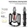 Bicycle Quick Release Pedals 3 Bearings 7075 Aluminum Alloy MTB Ultralight Pedals Cruisers Bike Folding Bike Pedals