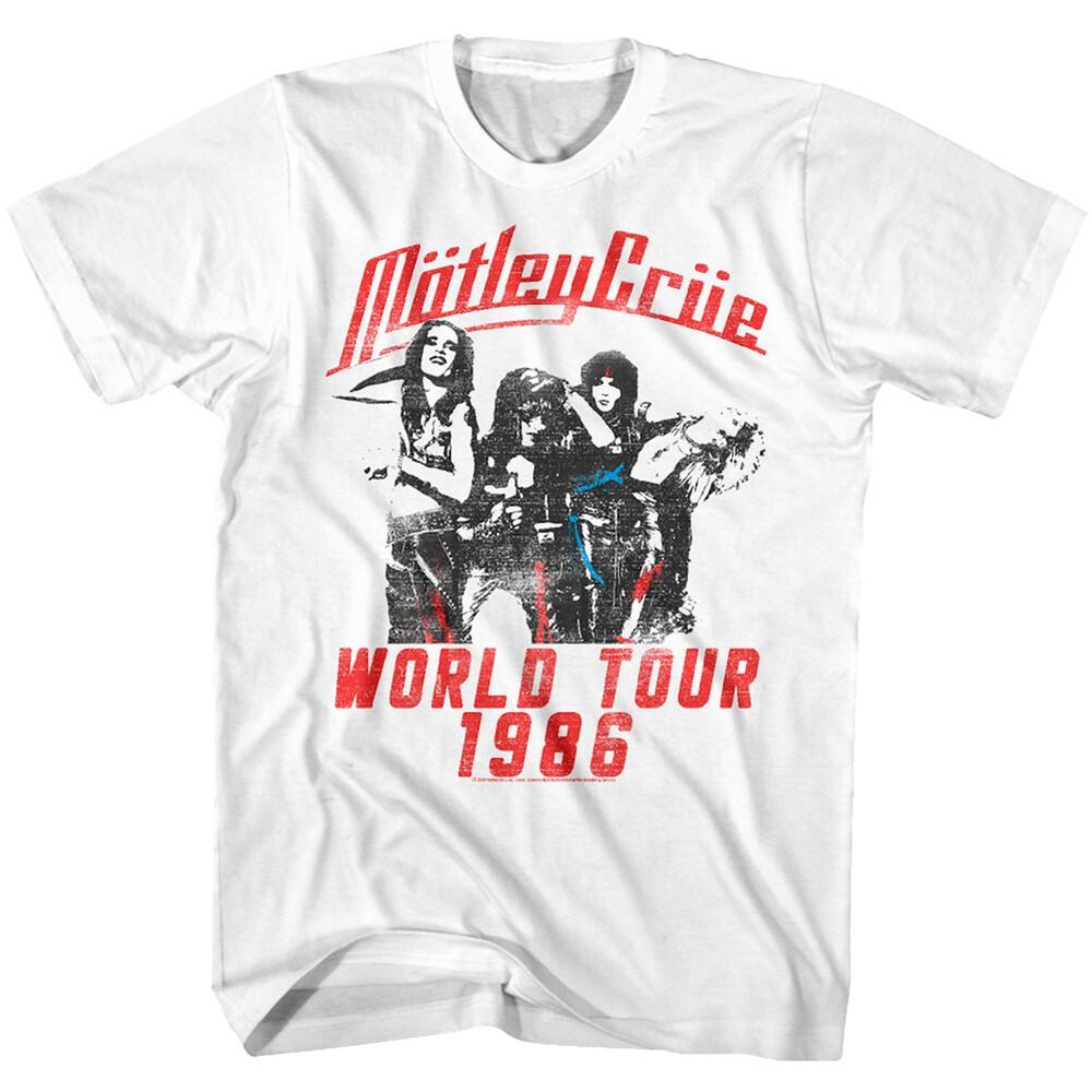 Motley Crue Theatre of Pain World Tour 1986 Men's T Shirt Heavy Metal Rock Band