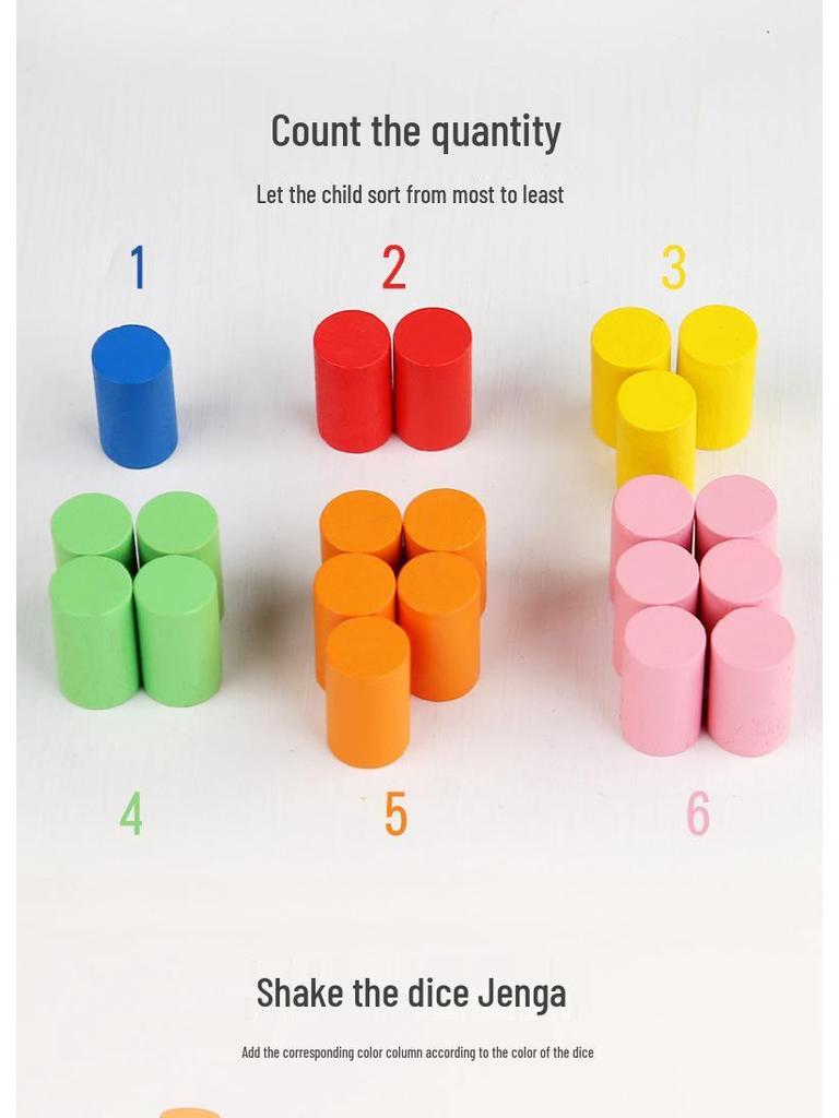 Montessori Color Sorting Pegs: Wooden Puzzle Game for Ages 2-3, Enhances Logical Thinking