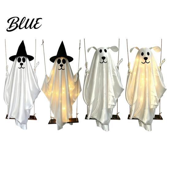 Halloween Ghost Outdoor Decoration Hanging for Decoration Cute Flying Satin White Reusable Party
