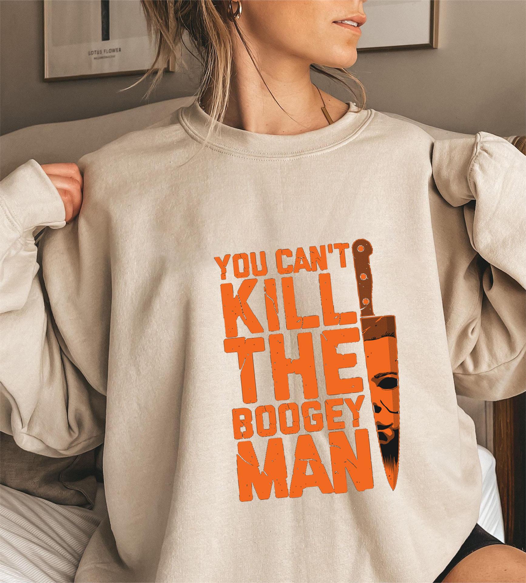 

Европейская и американская толстовка с длинным рукавом и круглым вырезом на Хэллоуин 2XL хаки