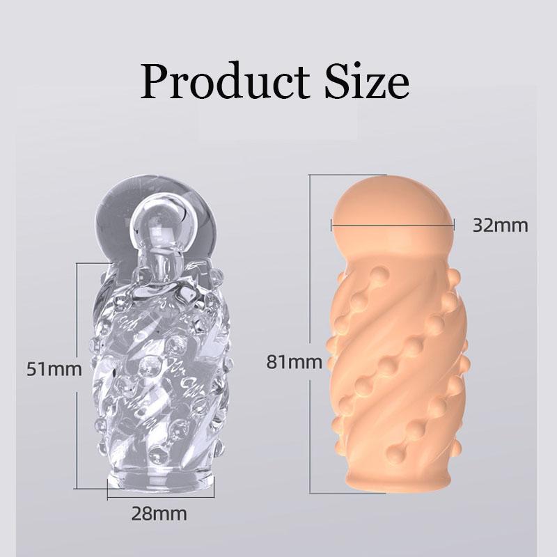 Newest Male Glans Penis Sleeve Extension Delay Ejaculation Reusable Condoms Foreskin Rings Sex Toys for Men Adults