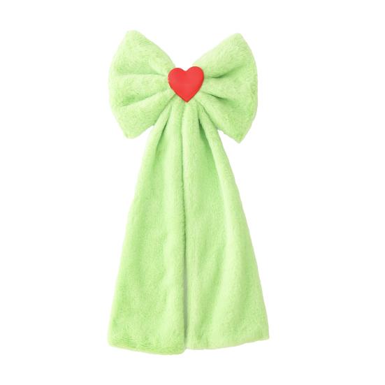 Large Plush Velvet Bow Giant Green Decorative Bow with Long Tail Christmas Tree Topper Decoration for Room Backdrop Wedding Birthday Party Wall Decor