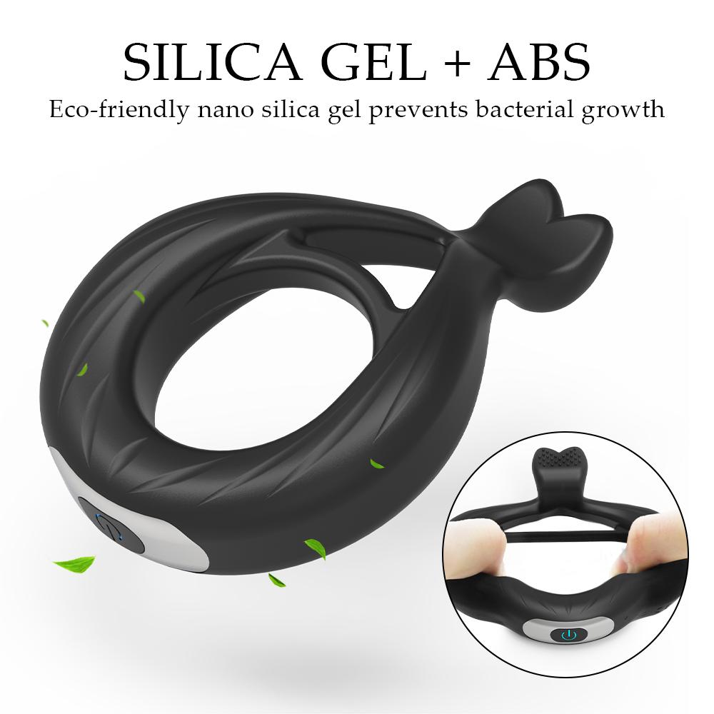 Penis Ring Vibrator G-Spot Stimulation  APP Control Adjustable Vibrating Ring Longer Harder Stronger Erection Toy Men Adult Penis Trainer Masturbator
