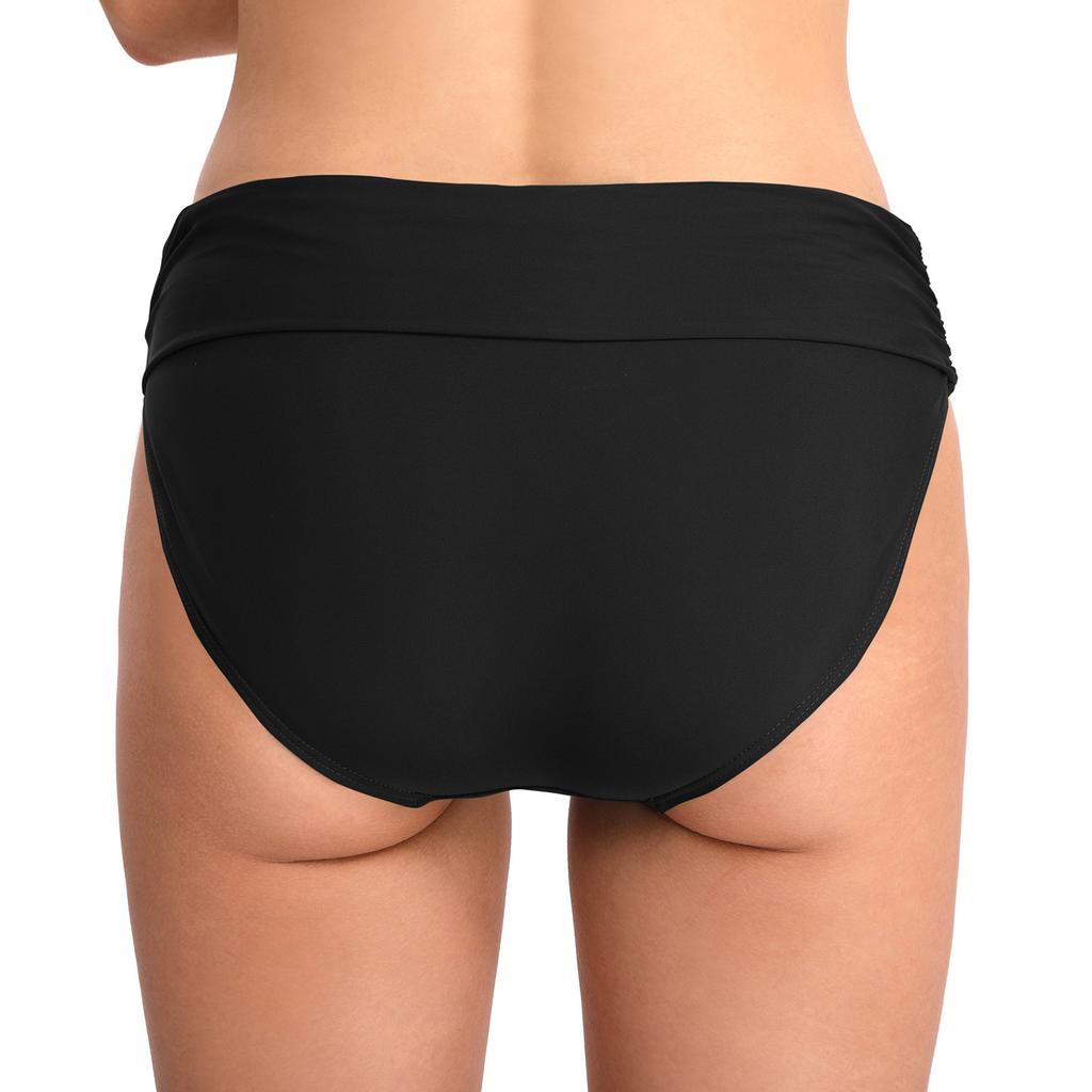 Women’s Solid Color Triangle Swim Bottoms, Sexy Ruched High-Stretch Bikini Pants for Beach