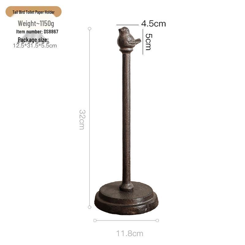 Nordic Cast Iron Cat Paper Towel Holder for Kitchen or Picnic