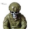Dark Style Interior Decor Halloween Skeleton Ornament, Policeman/Military Resin Gothic Skull Figurine, Creative Crafts Sitting Pose Sculpture