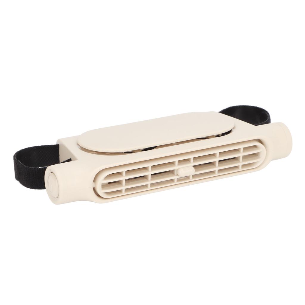 USB Backseat Car Fan 3 Wind Speeds Powerful Recirculating Air Low Noise Car Cooling Fan for Backseat SUV RV Beige