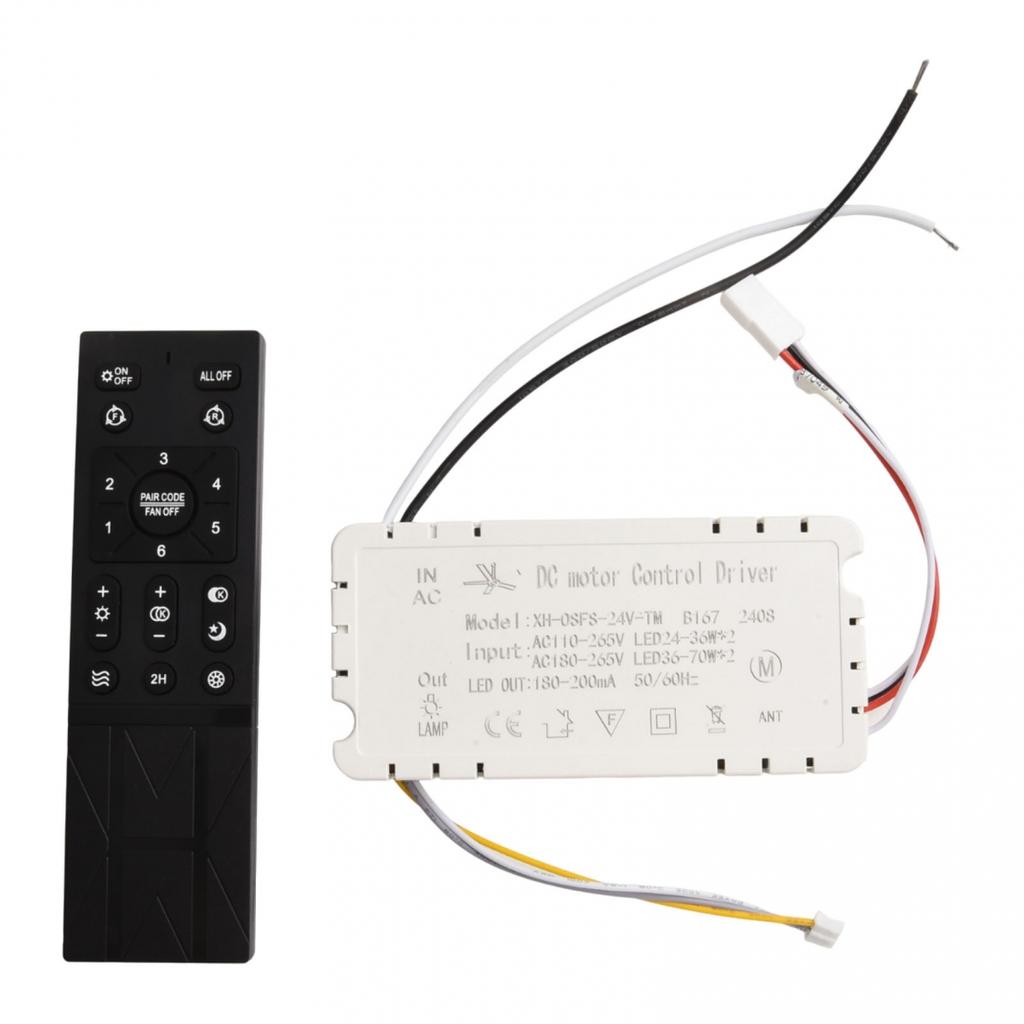 Remote Control For Ceiling Fan Light With 6 Speed Options Battery Monitoring