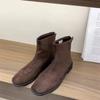 Square Heel Solid Women's Boots Zip Office and Career 2024 High Quality Women's Shoes Ankle Fashion Back Hot Sale Women's Boots