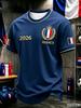 Herren V-Ausschnitt Fußballtrikot T-Shirt Französische Farbthema Verzierungsdruck Mode Kurzarm T-Shirt Lässig Täglich Straße Sportlich Locker Sitzende Herren Oberteile