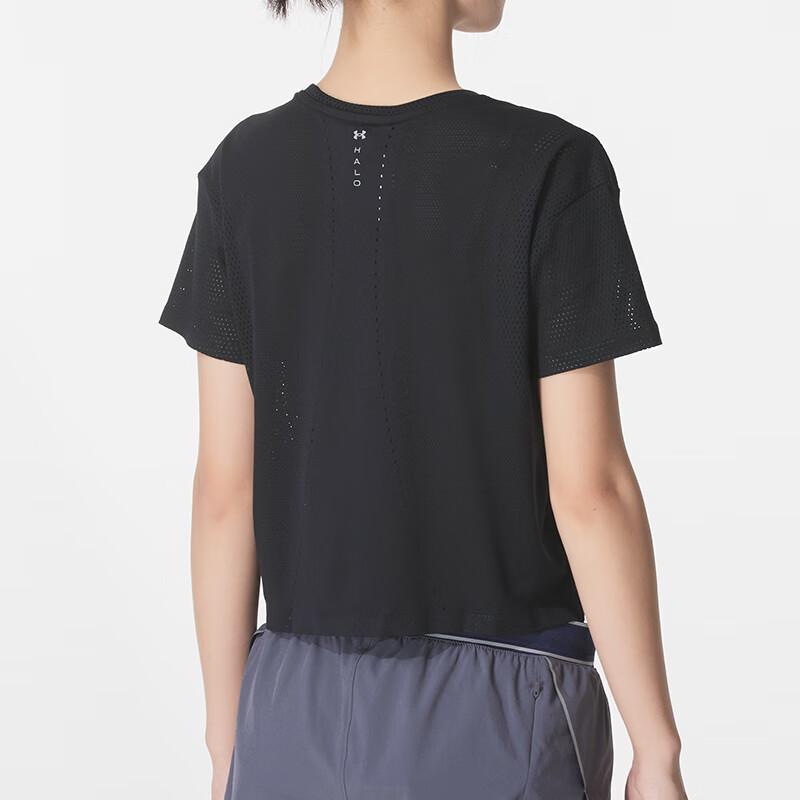 Under Armour Halo Series Simple Breathable Round Neck Short Sleeve T-Shirt Women Tops 6004017-001
