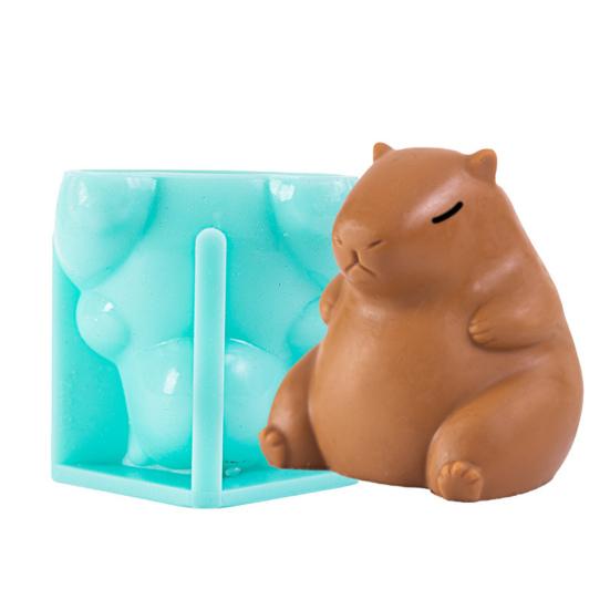 Animal Ice Cube Tray Silicone Crocodile Ice Mold Reusable Cute Cat Capybara Ice Cube Maker for Juice Party Drinks Whiskey Cocktails