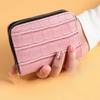 Vintage Mini Slim Card Holder with Zipper PU Zero Wallet Crocodile Pattern Multi Card Slots Thin Small Purse Driver License Case