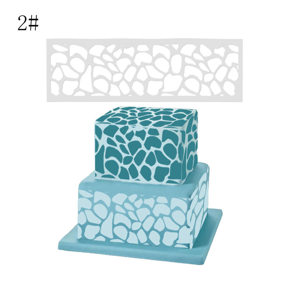 Cake Decorating Tool Damask Lace Border Cake Side Cupcake Stencil Sugarcraft Decoration Mould Baking Tool Kitchen Accessories