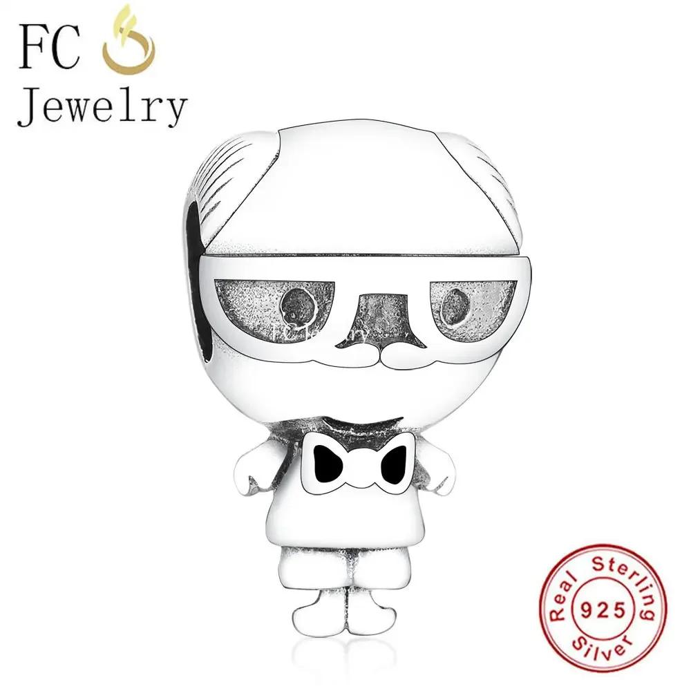 FC Jewelry Fit Original Pan Charms Bracelet Authentic 925 Silver Little Boy Girl Son Daughter Bead Pendant For Women Berloque